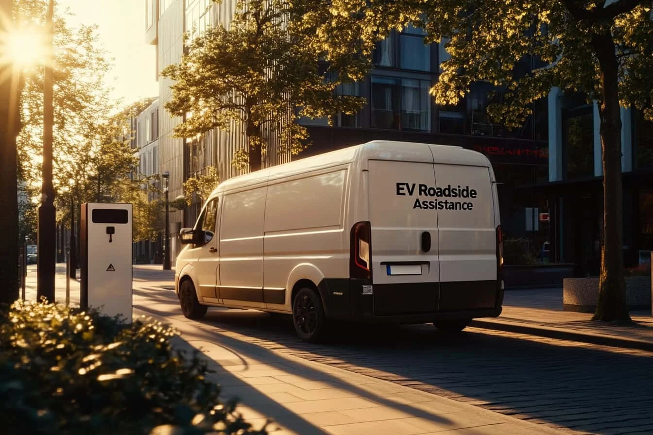 O masina de asistenta rutiera pentru vehicule electrice