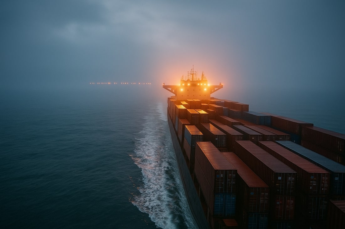 Cargobot aproape de port