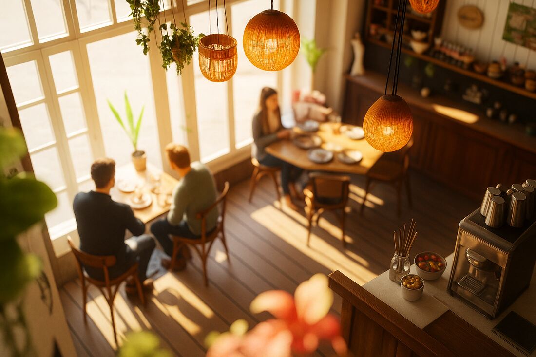 Interiorul unei cafenele