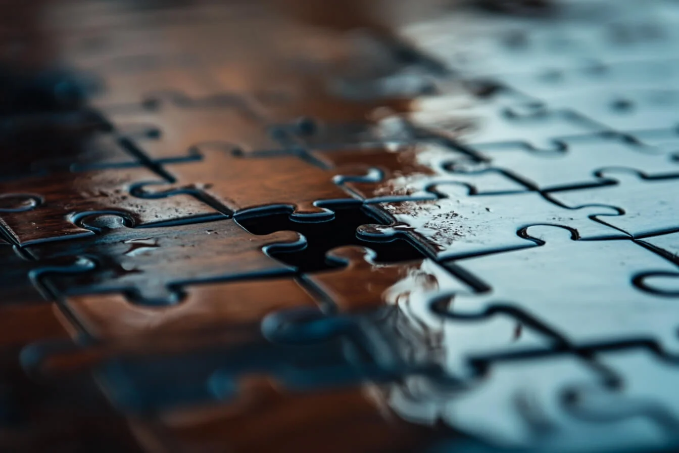 Un puzzle cu o piesa lipsa