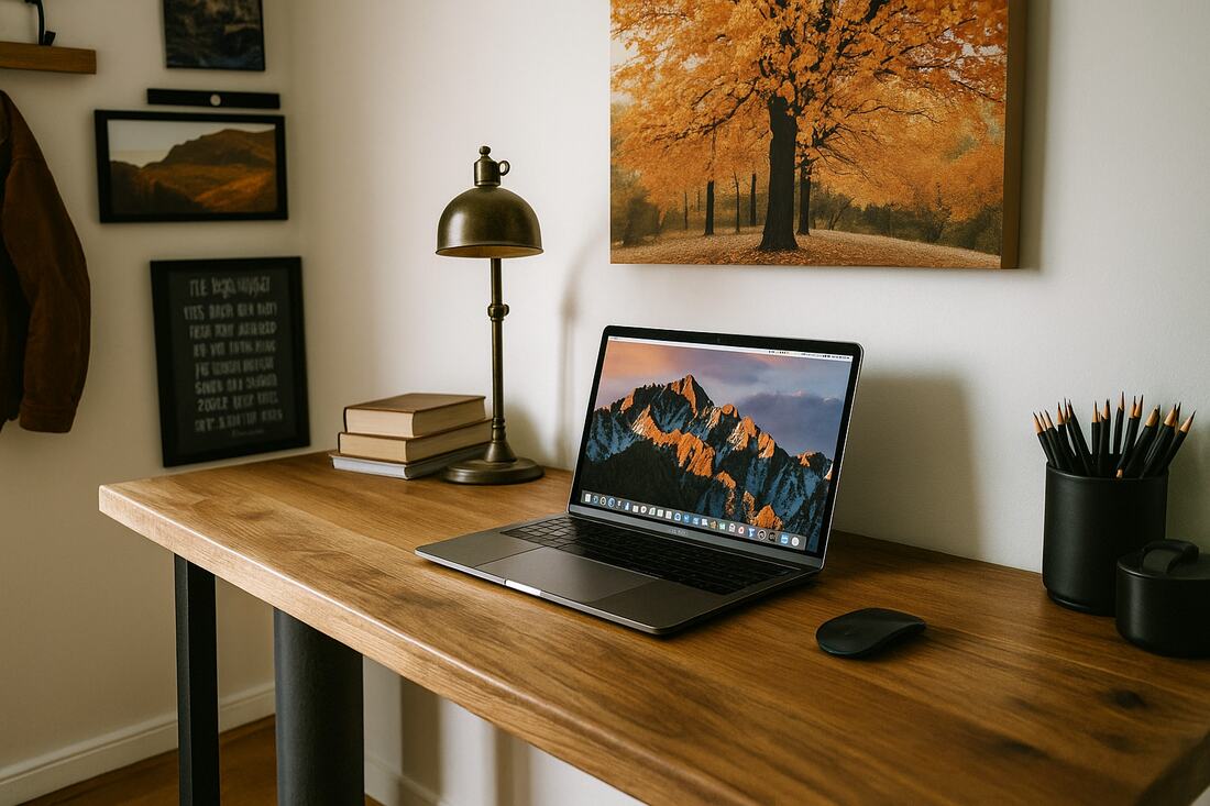Laptop pe birou
