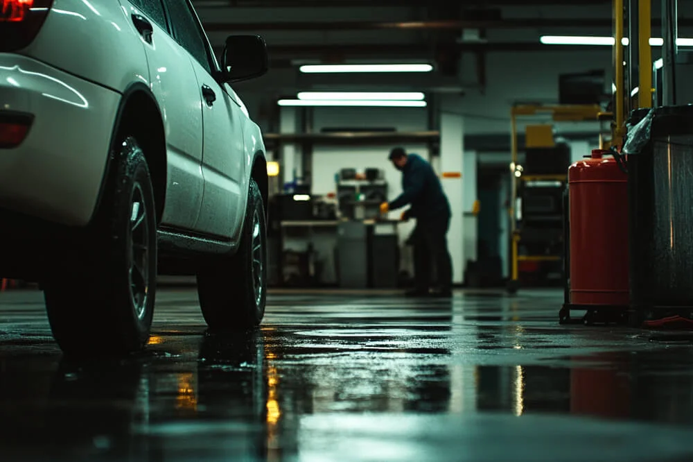 O masina intr-un service auto