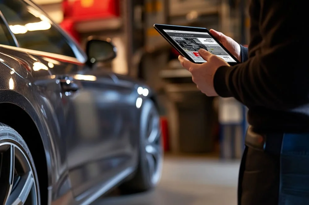 Mecanic verificand masina