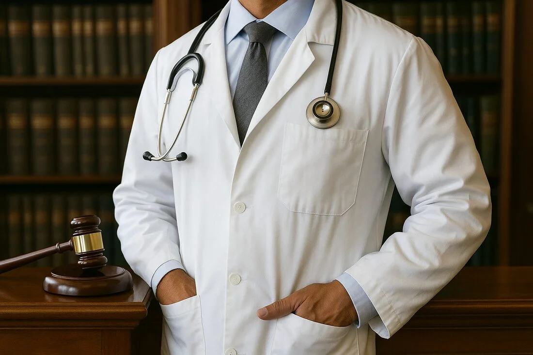 Medic imbracat in halat cu stetoscop