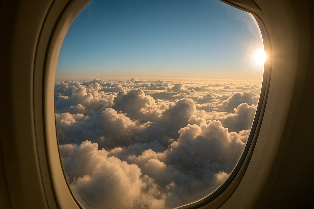 Peisaj vazut de pe fereastra avionului