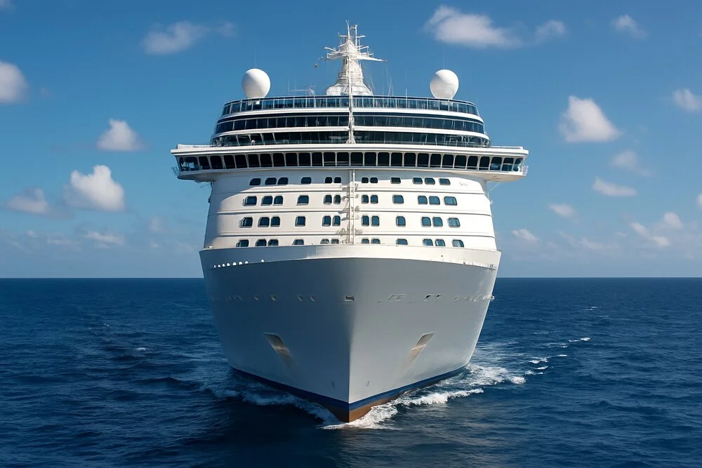 Un vapor vazut din fata